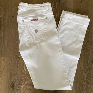 Hudson Cropped Bacara White Jean